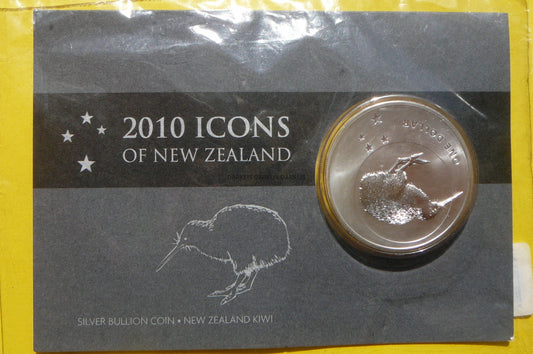 1$ NOWA ZELANDIA 2010 KIWI SREBRO 999 UNCJA LIMIT