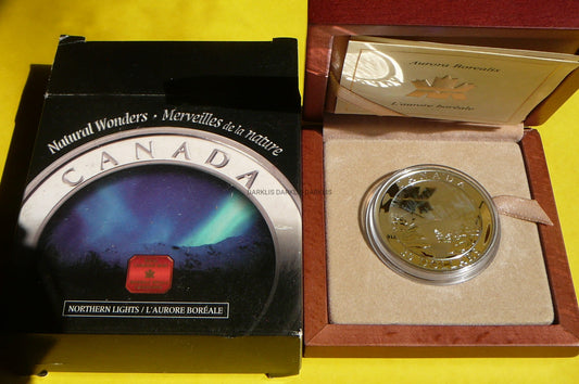 20$ KANADA 2004 - ZORZA POLARNA CUDA NATURY Ag Oz