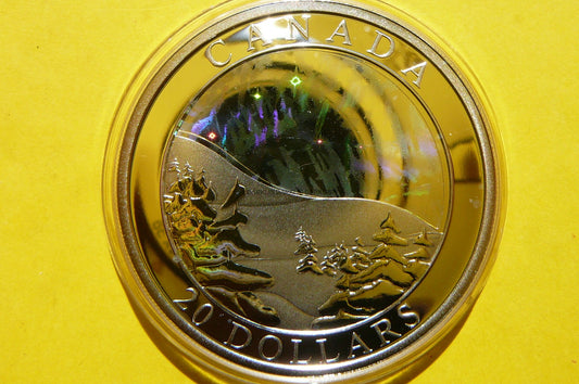 20$ KANADA 2004 - ZORZA POLARNA CUDA NATURY Ag Oz