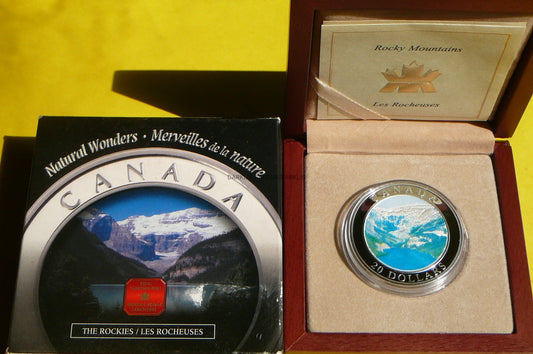 20$ KANADA 2003 - GÓRY SKALISTE CUDA NATURY Ag Oz
