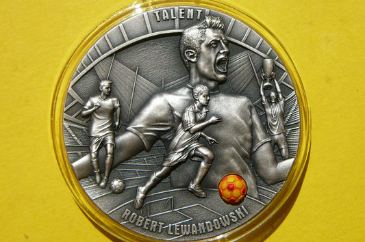 5$ NIUE 2022 ROBERT LEWANDOWSKI TALENT Ag 999 2Oz