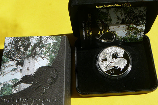 1$ NOWA ZELANDIA 2013 KIWI SREBRO 999 UNCJA PROOF