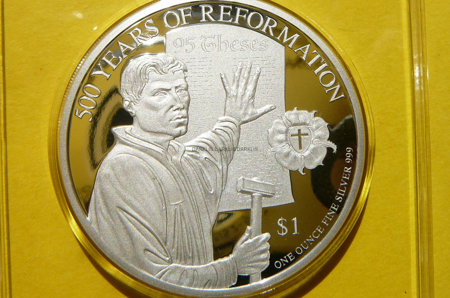 10$ NAURU 2017 LUTHER REFORMACJA Ag999 Oz +CE