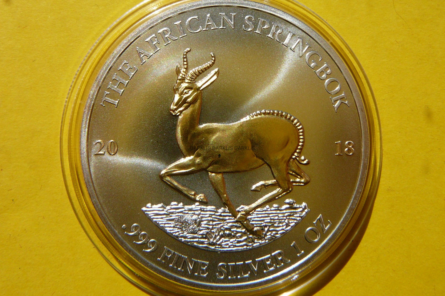 1000 FR GABON 2018 AFRICAN SPRINGBOK Ag/Au 999 Oz