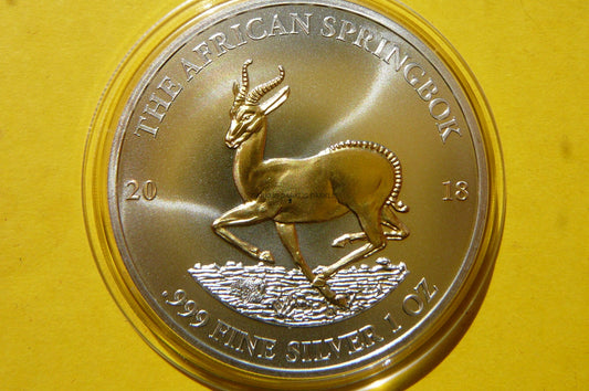 1000 FR GABON 2018 AFRICAN SPRINGBOK Ag/Au 999 Oz