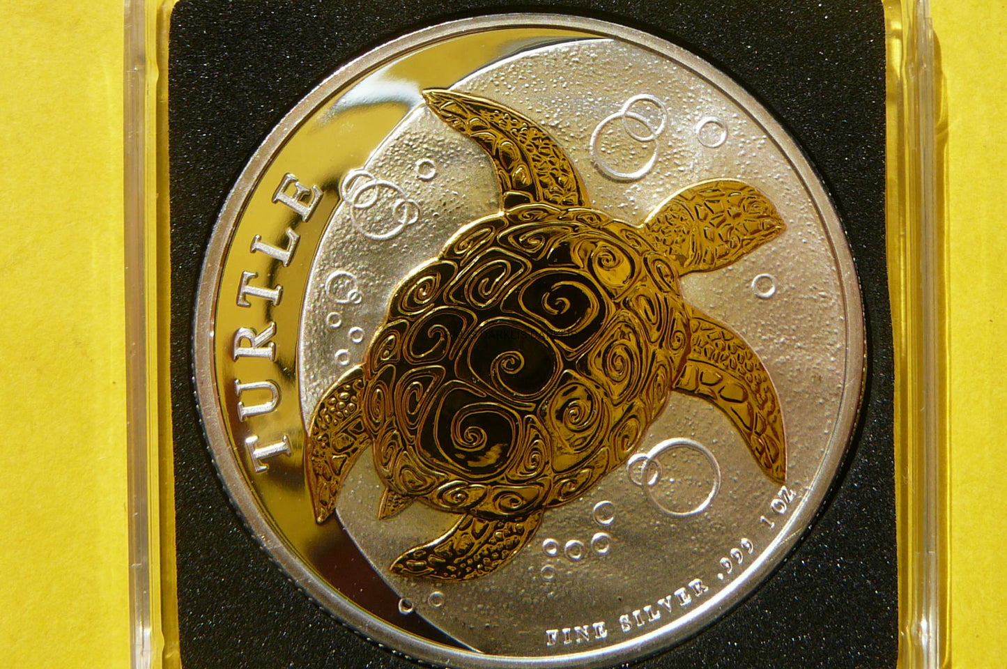 2$ NIUE 2019 ŻÓŁW SZYLKRETOWY Ag/Au 999 UNCJA