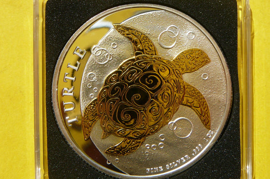 2$ NIUE 2019 ŻÓŁW SZYLKRETOWY Ag/Au 999 UNCJA