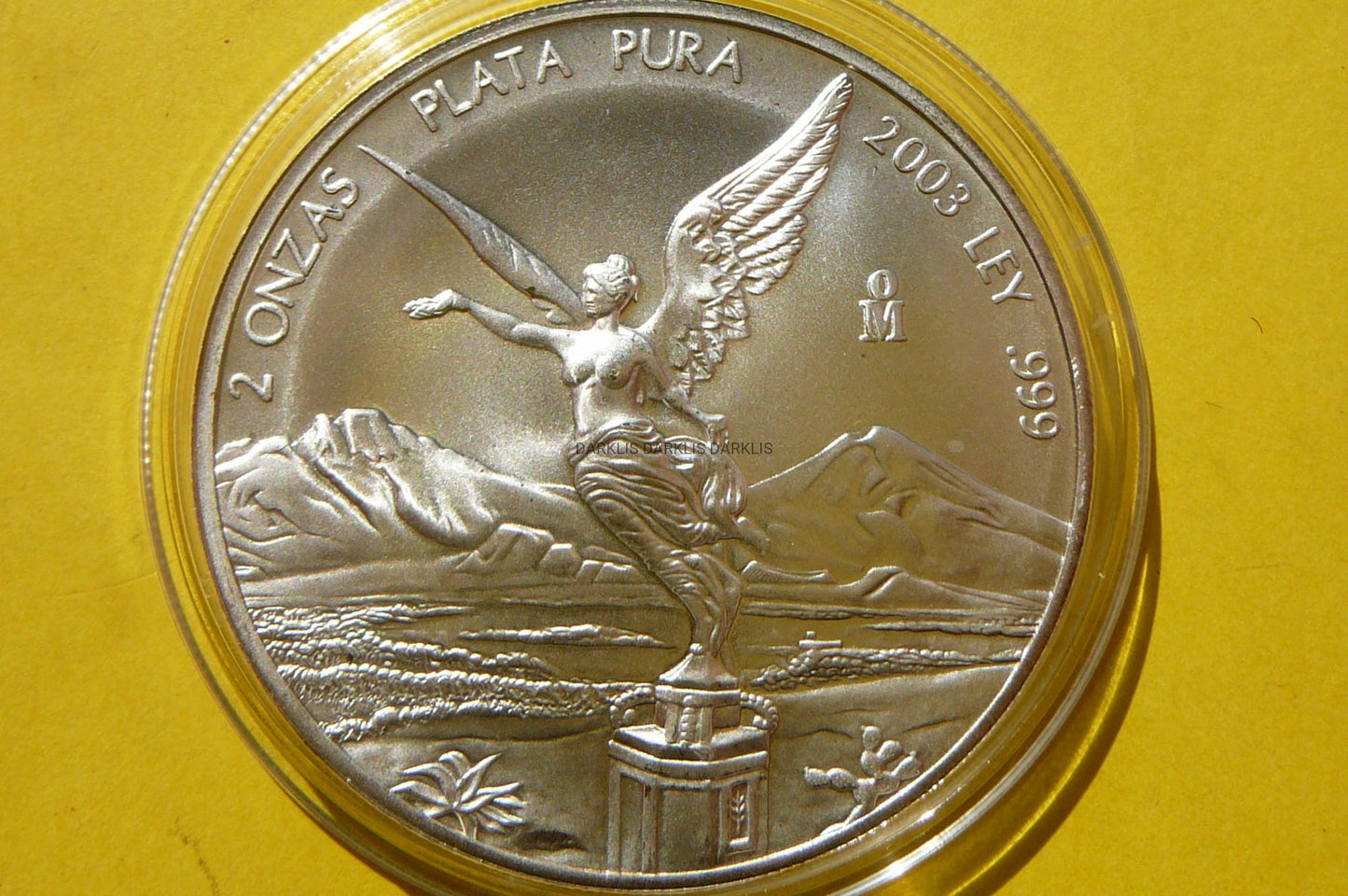 2 ONZAS PLATA PURA MEKSYK 2003 LIBERTAD Ag 999 2Oz