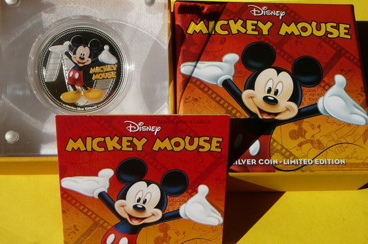 2$ NIUE 2014 MYSZKA MIKI BAJKI DISNEY KOLOR Ag Oz