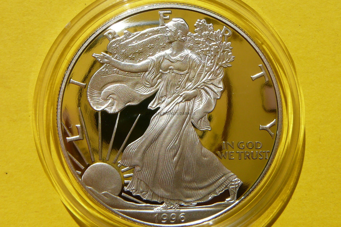 1$ USA 1996 P EAGLE BOGINI WOLNOŚCI LIBERTY Ag Oz PROOF