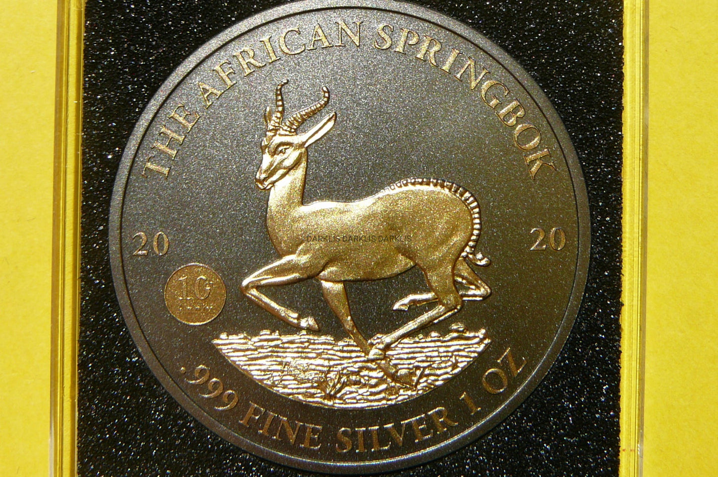1000 FR GABON 2020 SPRINGBOK Ag/Au Oz RUTHEN +CER