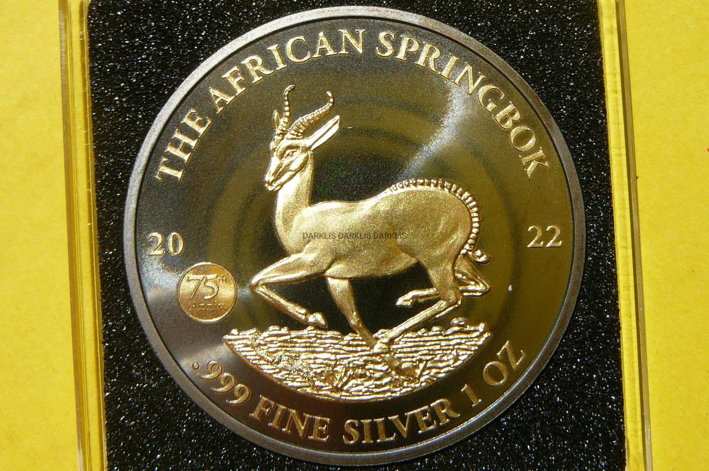 1000 FR GABON 2022 SPRINGBOK Ag/Au Oz RUTHEN +CER