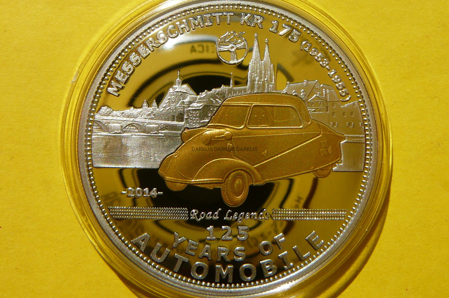 5$ PALAU 2014 AUTO MESSERSCHMITT KR 175 Ag/Au 925