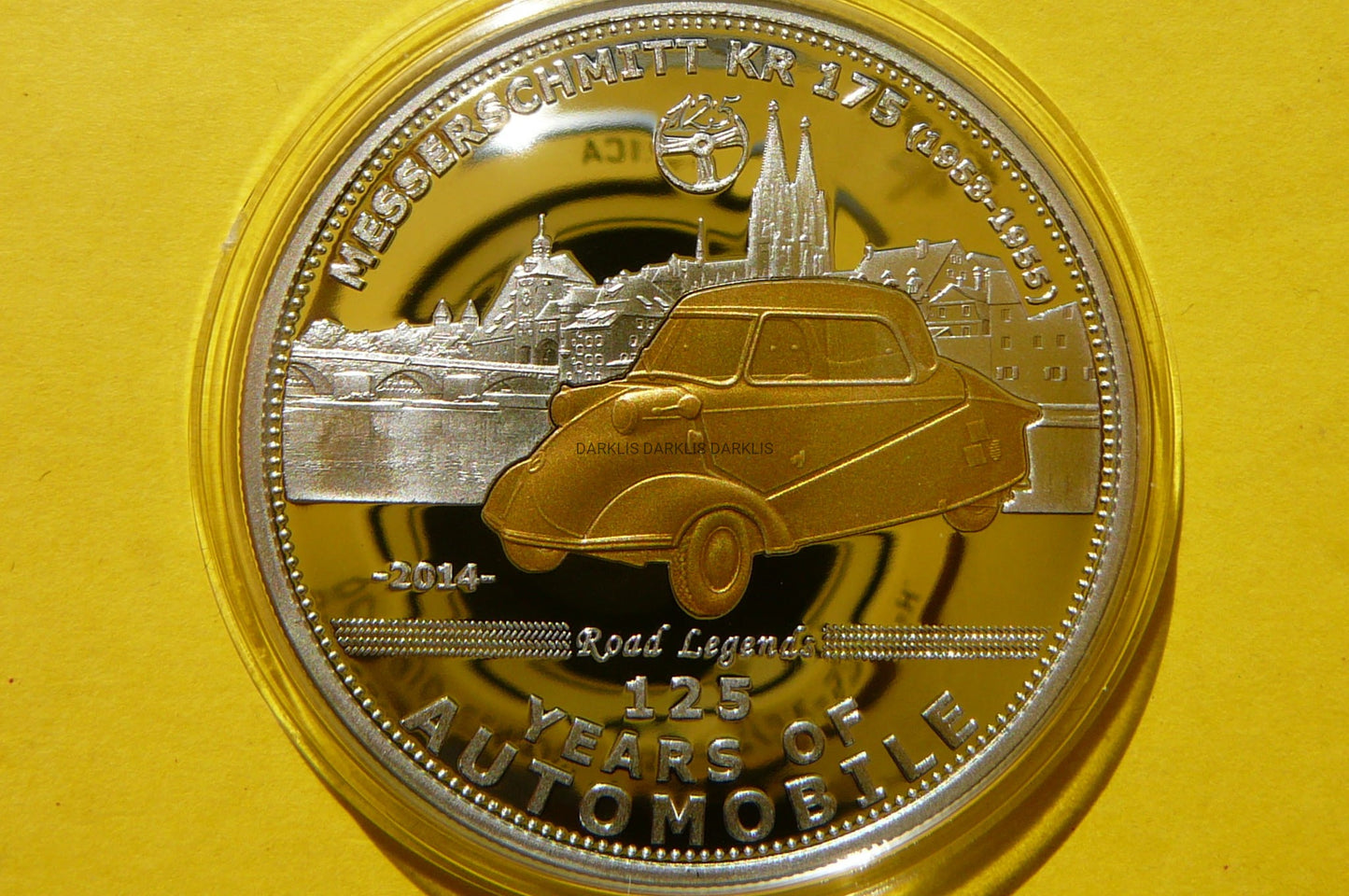 5$ PALAU 2014 AUTO MESSERSCHMITT KR 175 Ag/Au 925