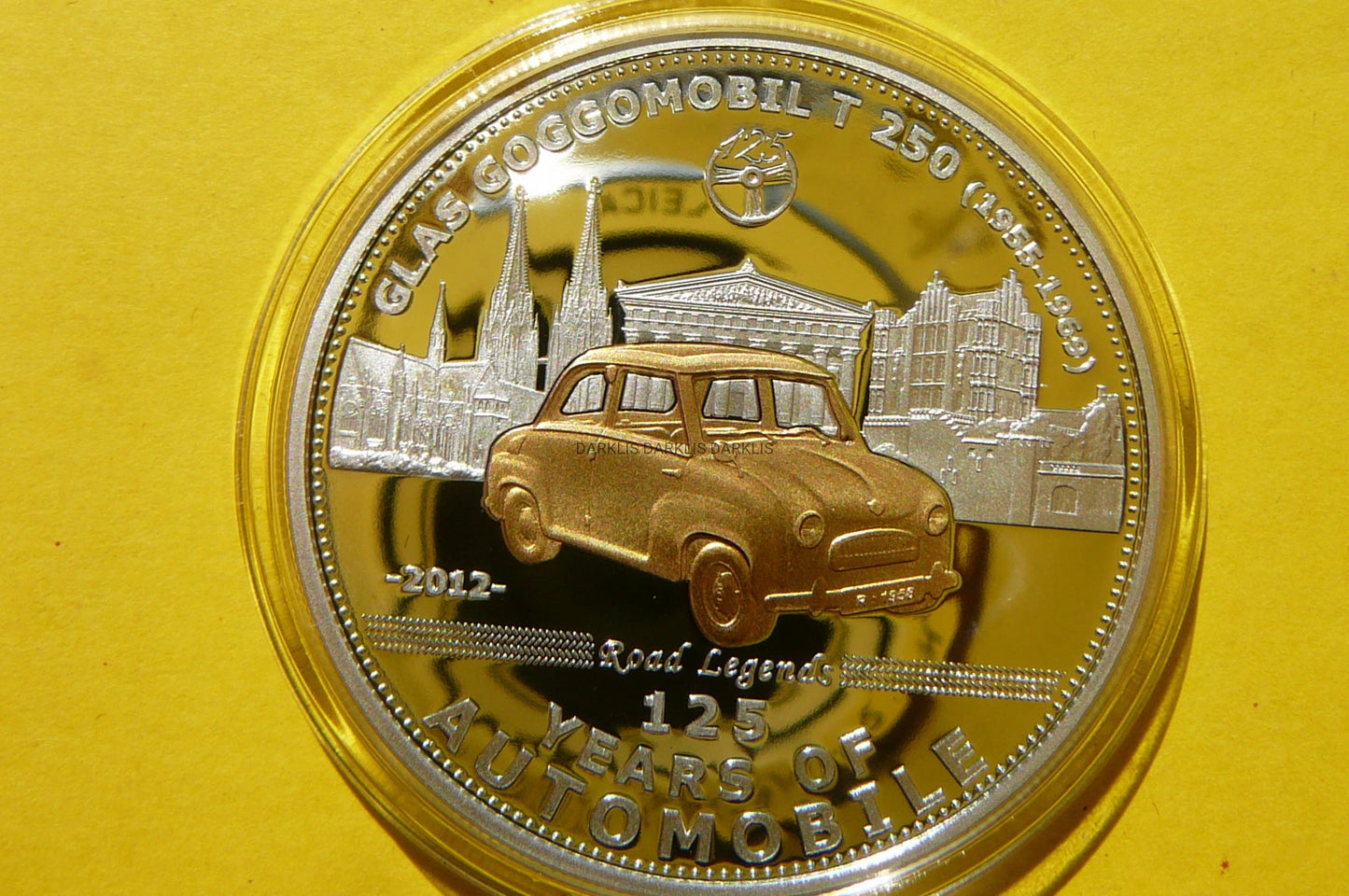5$ PALAU 2012 AUTO GLAS GOGGOMOBIL T 250 Ag/Au 925