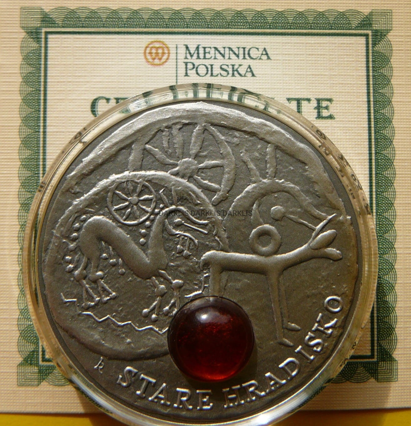 1$ NIUE 2010 STARE HRADISKO SZLAK BURSZTYNOWY +CER