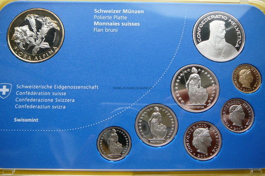 KMS SZWAJCARIA 2017 GORYCZKA ALPEJSKA RZADKA PROOF