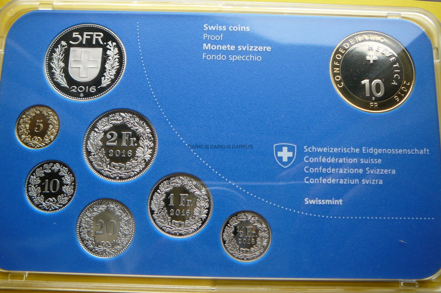 KMS SZWAJCARIA 2016 SZAROTKA ALPEJSKA RZADKA PROOF