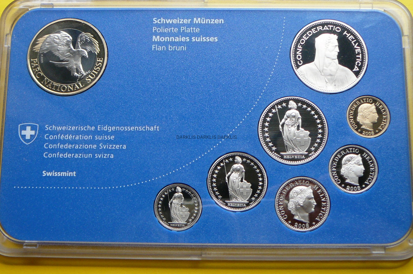 KMS SZWAJCARIA 2008 ORZEŁ PRZEDNI RZADKA PROOF