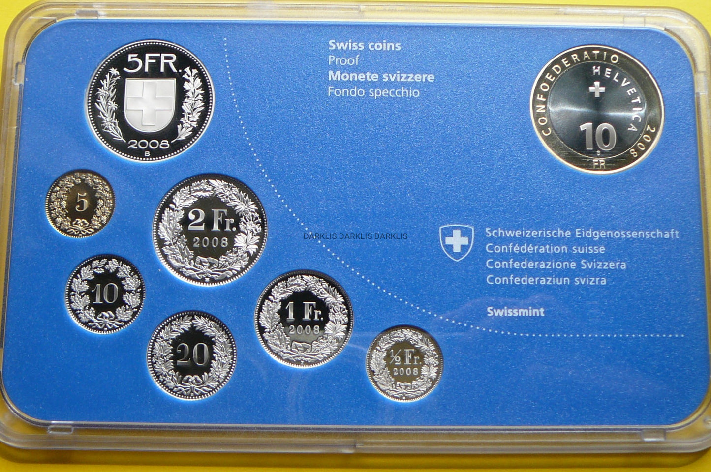 KMS SZWAJCARIA 2008 ORZEŁ PRZEDNI RZADKA PROOF