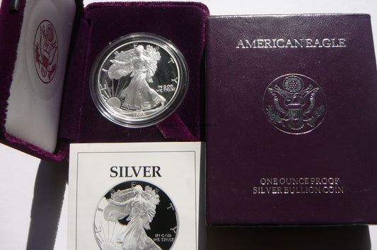 1$ USA 1993 P EAGLE BOGINI WOLNOŚCI LIBERTY Ag Oz PROOF