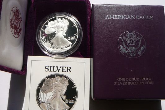 1$ USA 1991 S EAGLE BOGINI WOLNOŚCI LIBERTY Ag Oz PROOF