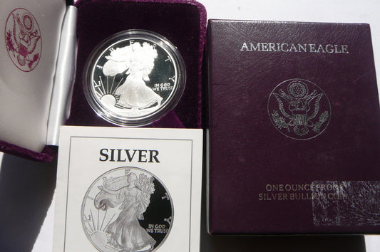 1$ USA 1992 S EAGLE BOGINI WOLNOŚCI LIBERTY Ag Oz PROOF