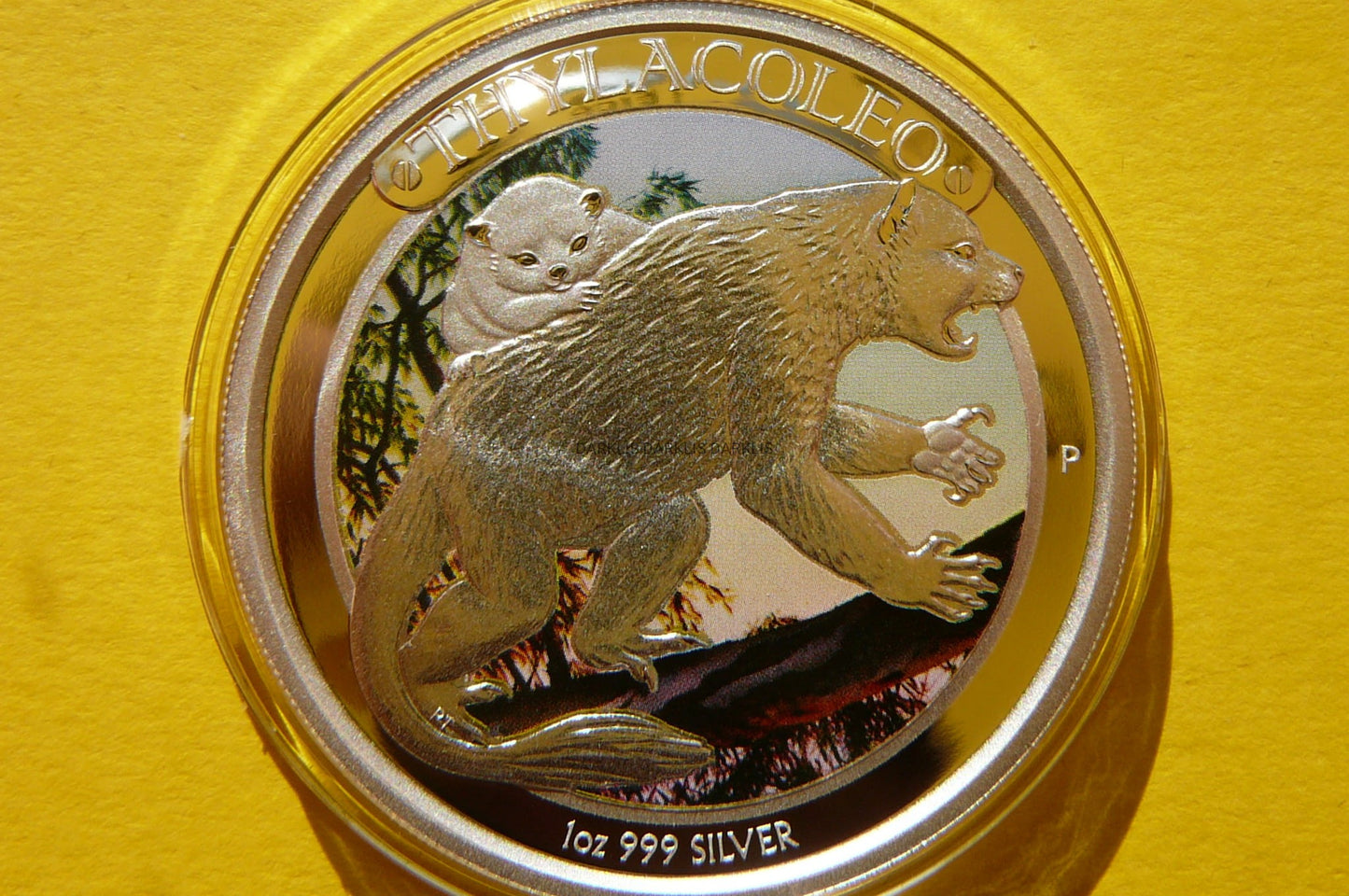 1$ AUSTRALIA 2014 MEGAFAUNA THYLACOLEO Ag 999 Oz