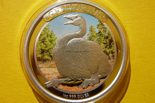 1$ AUSTRALIA 2014 MEGAFAUNA GENYORNIS Ag 999 Oz