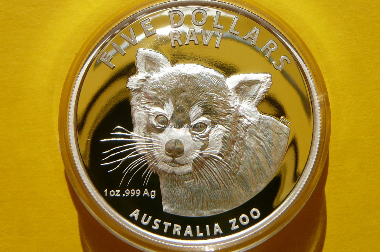 5$ AUSTRALIA 2018 RAVI CZERWONA PANDA HIGH RELIEF