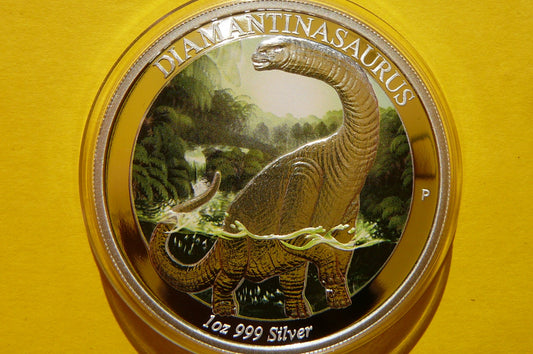 1$ AUSTRALIA 2015 ERA DINOZAURÓW DIAMANTINAZAUR Ag