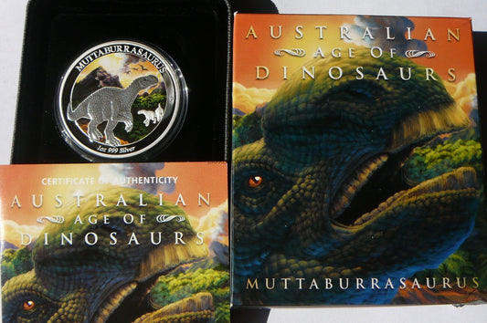 1$ AUSTRALIA 2015 ERA DINOZAURÓW MUTABURAZAUR Ag99