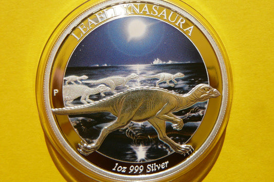 1$ AUSTRALIA 2015 ERA DINOZAURÓW LIELYNAZAURA Ag99
