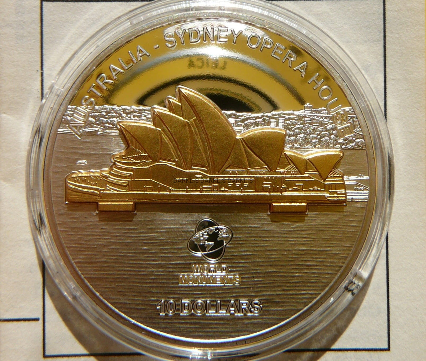 10$ COOK 2008 OPERA SYDNEY AUSTRALIA Ag 999 Oz +CE