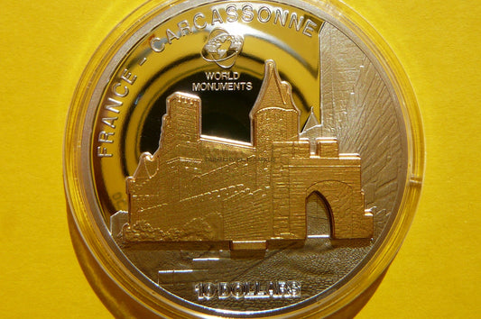 10$ COOK 2010 CARCASSONNE FRANCJA Ag 999 Oz +CE