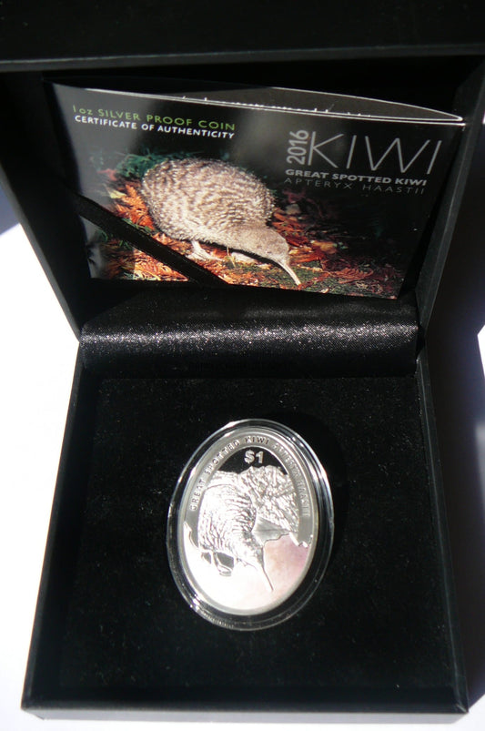 1$ NOWA ZELANDIA 2016 KIWI SREBRO 999 UNCJA PROOF
