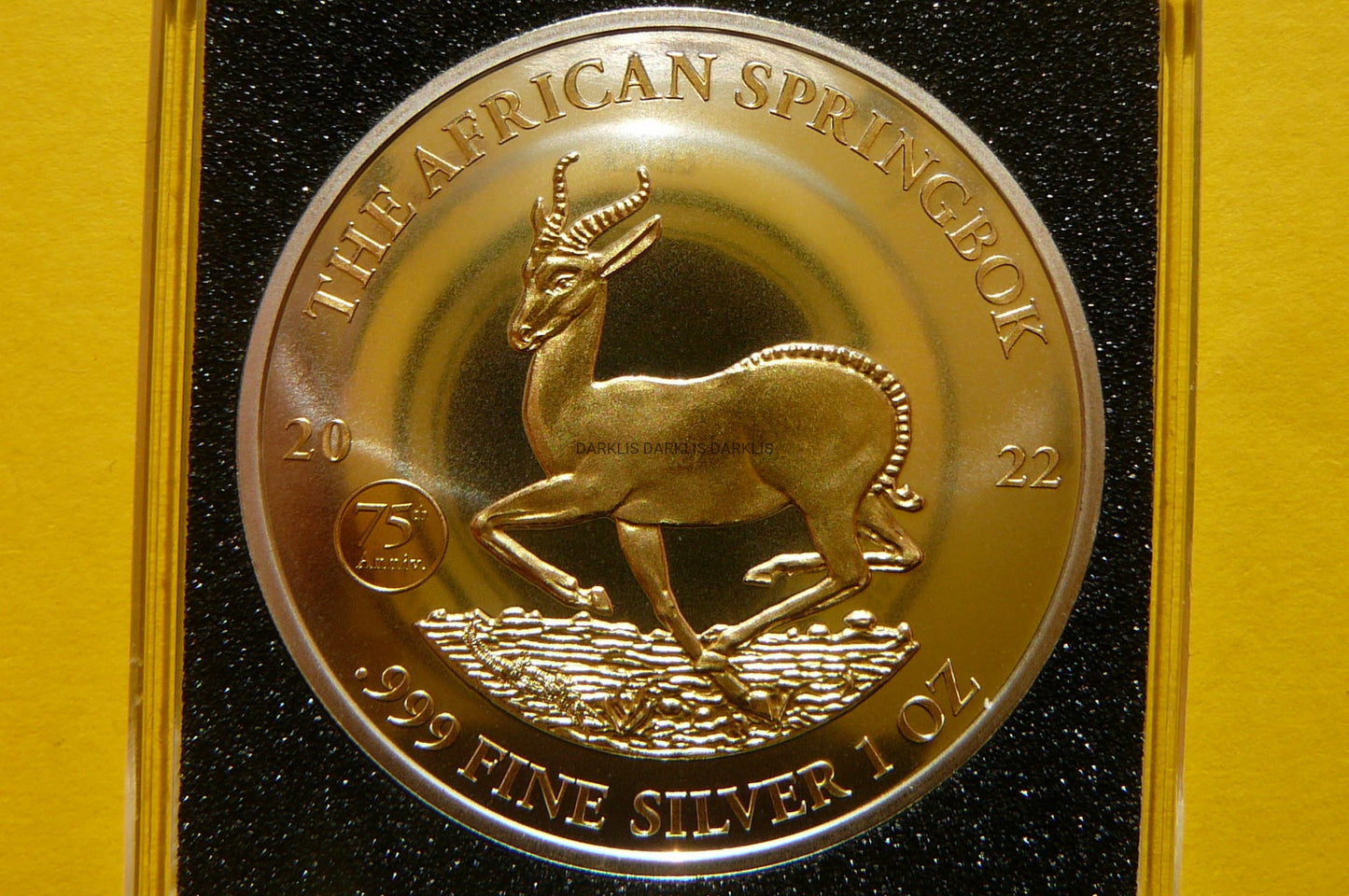 1000 FRANK GABON 2022 ANTYLOPA SPRINGBOK Ag/Au Oz +CER