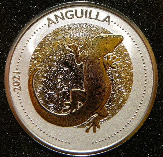 DOLLAR ANGUILLA 2021 JASZCZURKA Ag/Au 999 Oz +CER