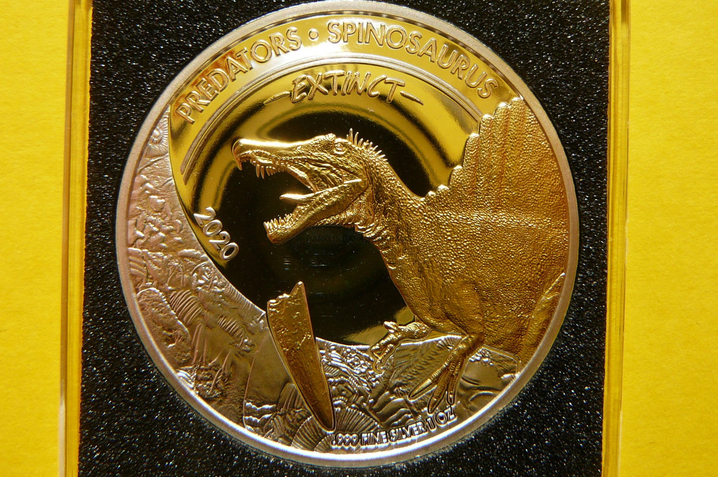 20 FRANK KONGO 2020 DINOZAURY SPINOZAUR Ag/Au +CER