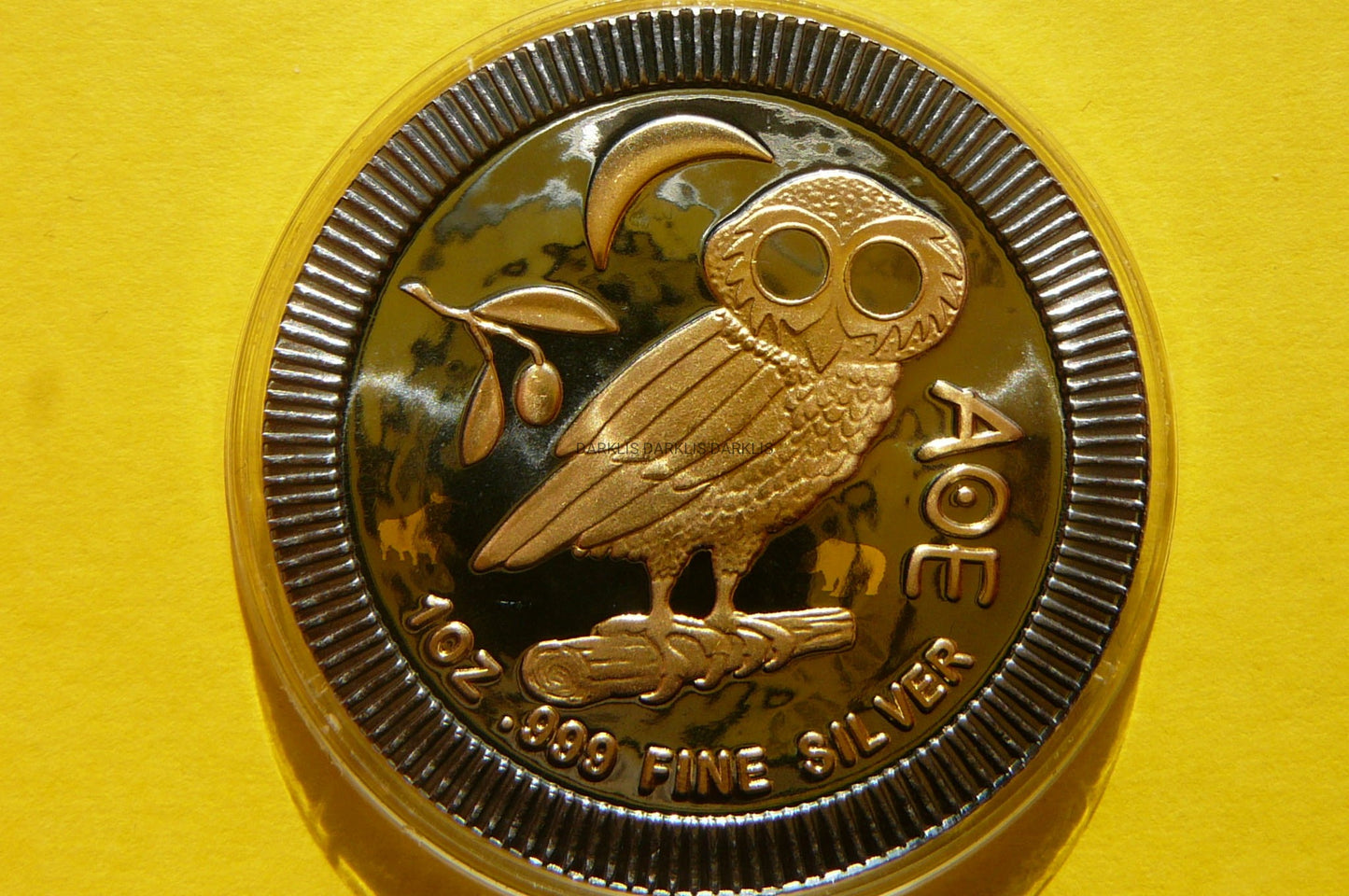 2$ NIUE 2017 GRECKA SOWA PUCHACZ Ag/Au Oz RUTHEN