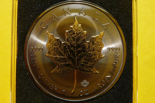 5$ KANADA 2022 LIŚĆ KLONU MAPLE Ag/Au RUTHEN +CER