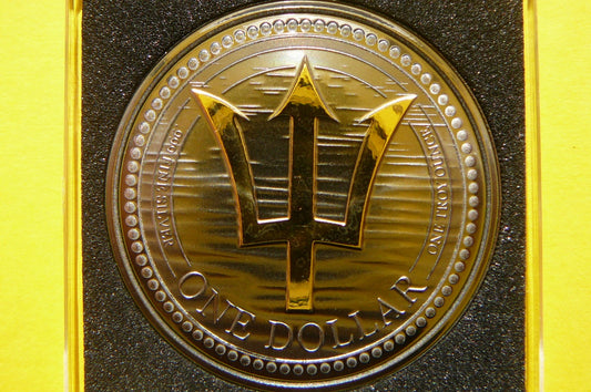 1$ BARBADOS 2022 TRÓJZĄB Ag/Au 999 Oz RUTHEN +CER
