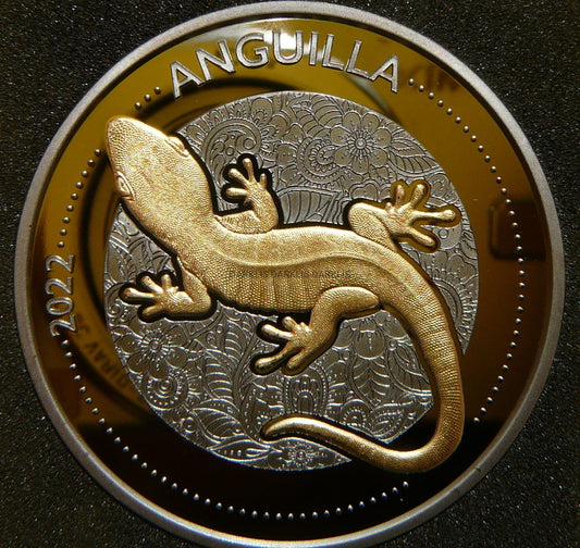 1$ ANGUILLA 2022 JASZCZURKA Ag/Au Oz RUTHEN +CER