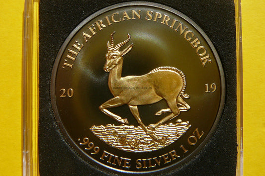 1000 FR GABON 2019 SPRINGBOK Ag/Au Oz RUTHEN +CER