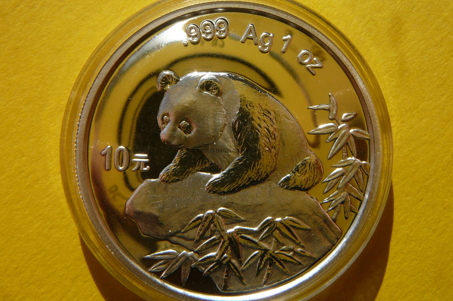 10 YUAN CHINY 1999 PANDA WIELKA Ag Oz RARYTAS !!
