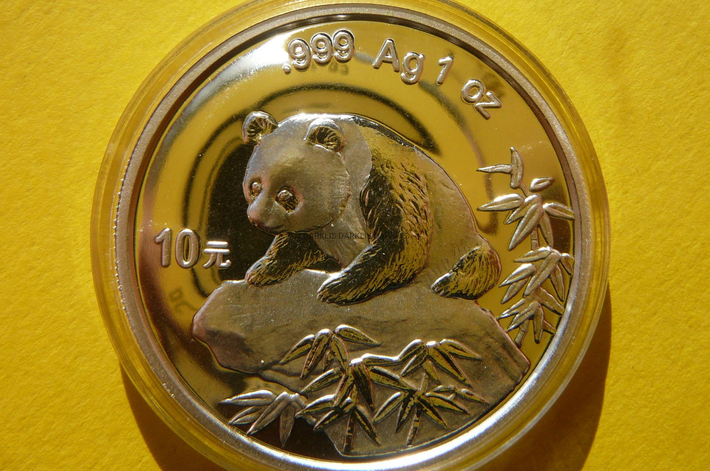 10 YUAN CHINY 1999 PANDA WIELKA Ag Oz RARYTAS !!