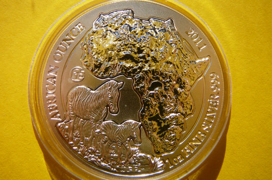 50 MIR RWANDA 2011 ZEBRA AFRYKA PRIVY F15 Ag 999 Oz