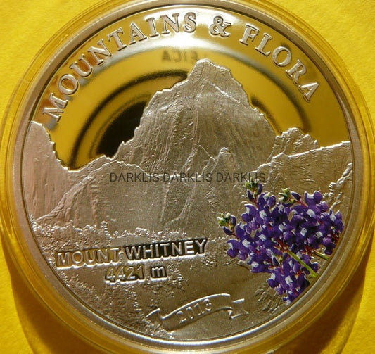5$ PALAU 2013 SZCZYT WHITNEY SIERRA NEVADA GÓRY KWIATY +CE