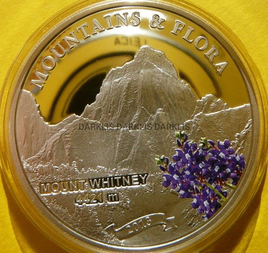 5$ PALAU 2013 SZCZYT WHITNEY SIERRA NEVADA GÓRY KWIATY +CE