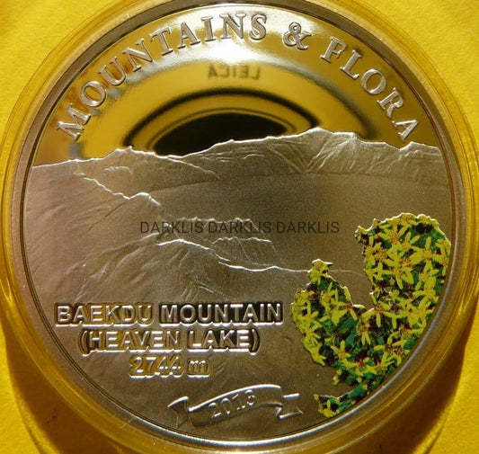 5$ PALAU 2013 SZCZYT BAEKDU CHINY GÓRY KWIATY +CER